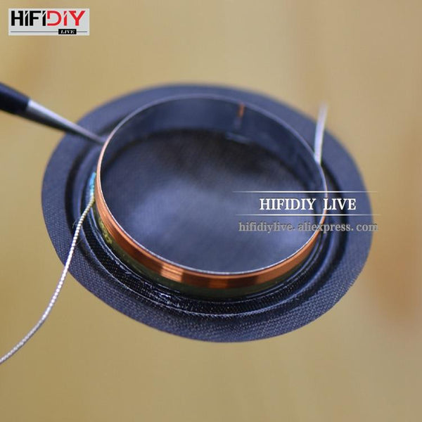 Planet Gates HIFIDIY LIVE 2pcs/set 1 inch 25.4 25.5mm Tweeter Voice Coil soft black/Transparent Silk Membrane Treble Speaker Repair Parts DIY