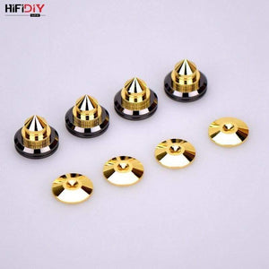 HIFIDIY LIVE 4 Sets Or 4 PCS Speaker Stand Feet Foot Pad Zinc Alloy Metal (NOT Pure Copper) Spikes Cone Floor Foot Nail M28*26