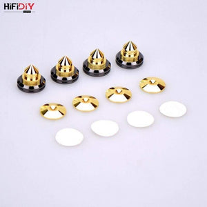 HIFIDIY LIVE 4 Sets Or 4 PCS Speaker Stand Feet Foot Pad Zinc Alloy Metal (NOT Pure Copper) Spikes Cone Floor Foot Nail M28*26