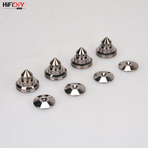 HIFIDIY LIVE 4 Sets Or 4 PCS Speakers Stand Feet Foot Pad Pure Copper Silver Loudspeaker Box Spikes Cone Floor Foot Nail M28*26