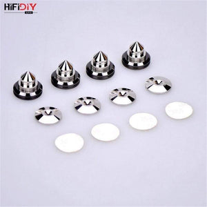 HIFIDIY LIVE 4 Sets Or 4 PCS Speakers Stand Feet Foot Pad Pure Copper Silver Loudspeaker Box Spikes Cone Floor Foot Nail M28*26