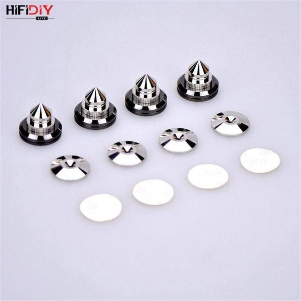 HIFIDIY LIVE 4 Sets Or 4 PCS Speakers Stand Feet Foot Pad Pure Copper Silver Loudspeaker Box Spikes Cone Floor Foot Nail M28*26
