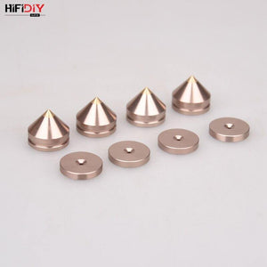 HIFIDIY LIVE 4PCS 4Sets Speaker Stand Feet Foot Pad Aluminium Alloy Metal (NOT Natural Wood ) Spikes Cone Floor Foot Nail M23*20