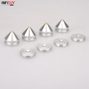 HIFIDIY LIVE 4PCS 4Sets Speaker Stand Feet Foot Pad Aluminium Alloy Metal (NOT Natural Wood ) Spikes Cone Floor Foot Nail M23*20