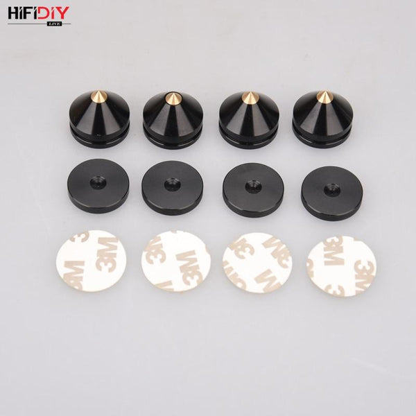 Planet Gates HIFIDIY LIVE 4PCS 4Sets speaker Stand Feet Foot Pad aluminium alloy metal (NOT natural wood ) Spikes Cone Floor Foot Nail M23*20