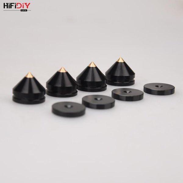 Planet Gates HIFIDIY LIVE 4PCS 4Sets speaker Stand Feet Foot Pad aluminium alloy metal (NOT natural wood ) Spikes Cone Floor Foot Nail M23*20