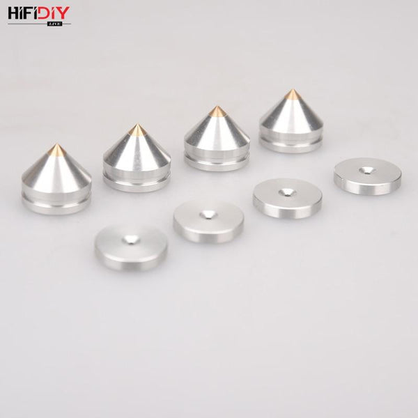 Planet Gates HIFIDIY LIVE 4PCS 4Sets speaker Stand Feet Foot Pad aluminium alloy metal (NOT natural wood ) Spikes Cone Floor Foot Nail M23*20