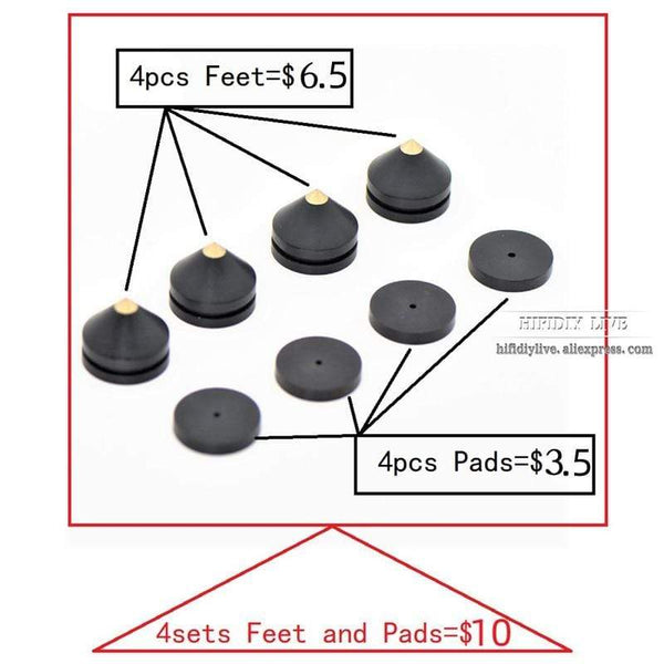Planet Gates HIFIDIY LIVE 4PCS 4Sets speaker Stand Feet Foot Pad aluminium alloy metal (NOT natural wood ) Spikes Cone Floor Foot Nail M23*20