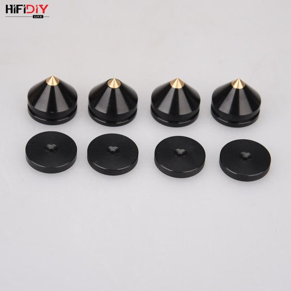 Planet Gates HIFIDIY LIVE 4PCS 4Sets speaker Stand Feet Foot Pad aluminium alloy metal (NOT natural wood ) Spikes Cone Floor Foot Nail M23*20