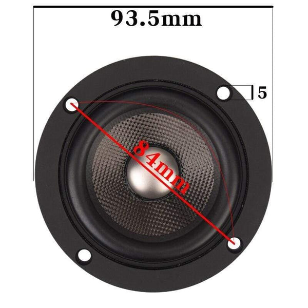 HIFIDIY LIVE Hifi 3.7 Inch 93mm Full Frequency Speaker Unit 4 OHM 30W High Alto Bass Loudspeaker P3-93 Titanium Carbon Fiber