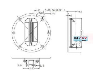 Planet Gates HIFIDIY LIVE hifi 4 inch Tweeter Speaker Unit 8 OHM 30W Treble Loudspeaker AL-100 Super belt type high loudspeaker