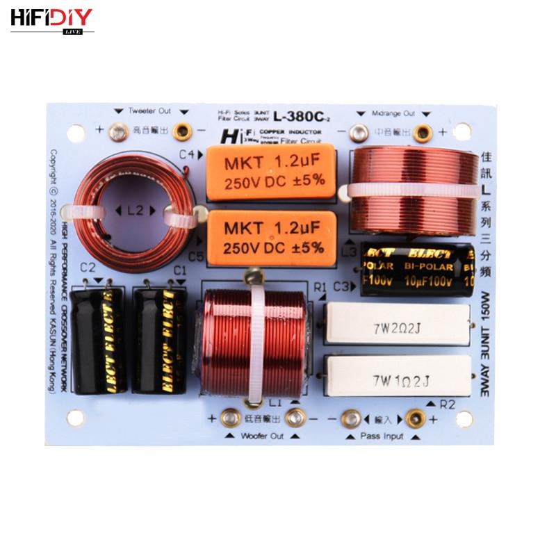 Planet Gates HIFIDIY LIVE  L-380C 3 Way 3 speaker Unit (tweeter + mid +bass )HiFi Home Speakers audio  Frequency Divider Crossover Filters