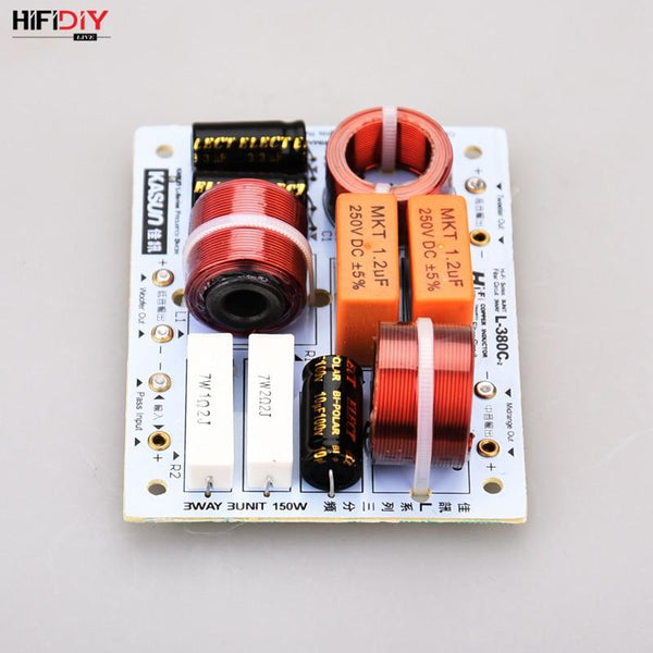Planet Gates HIFIDIY LIVE  L-380C 3 Way 3 speaker Unit (tweeter + mid +bass )HiFi Home Speakers audio  Frequency Divider Crossover Filters
