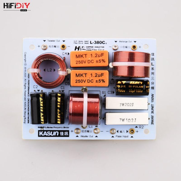 Planet Gates HIFIDIY LIVE  L-380C 3 Way 3 speaker Unit (tweeter + mid +bass )HiFi Home Speakers audio  Frequency Divider Crossover Filters