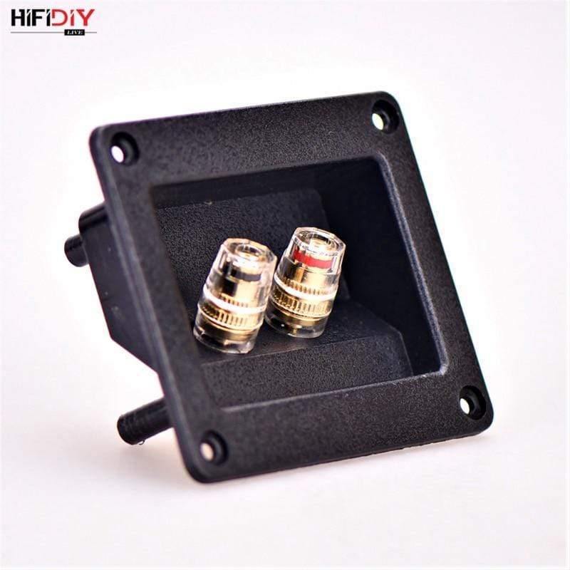 HIFIDIY LIVE Speaker Junction Box Speakers Terminal Box Shell 2 Copper Binding Post Wire Cable Connector (Install Hole 75x55mm)