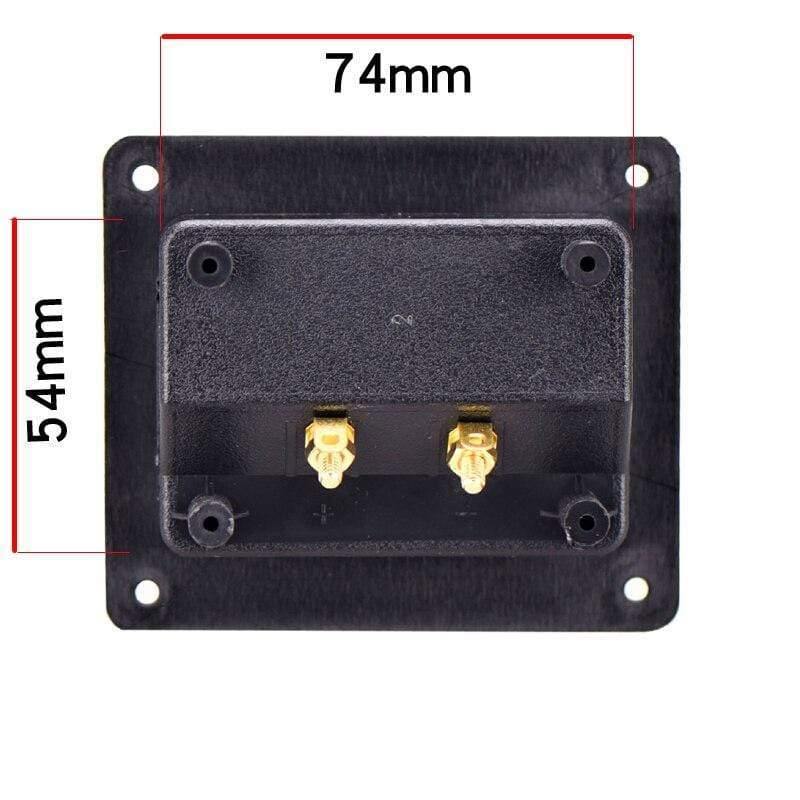 HIFIDIY LIVE Speaker Junction Box Speakers Terminal Box Shell 2 Copper Binding Post Wire Cable Connector (Install Hole 75x55mm)