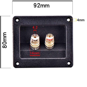 HIFIDIY LIVE Speaker Junction Box Speakers Terminal Box Shell 2 Copper Binding Post Wire Cable Connector (Install Hole 75x55mm)