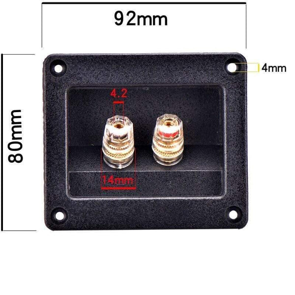 HIFIDIY LIVE Speaker Junction Box Speakers Terminal Box Shell 2 Copper Binding Post Wire Cable Connector (Install Hole 75x55mm)