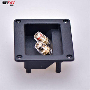 HIFIDIY LIVE Speaker Junction Box Speakers Terminal Box Shell 2 Copper Binding Post Wire Cable Connector (Install Hole 75x55mm)