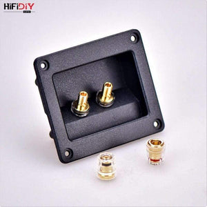 HIFIDIY LIVE Speaker Junction Box Speakers Terminal Box Shell 2 Copper Binding Post Wire Cable Connector (Install Hole 75x55mm)