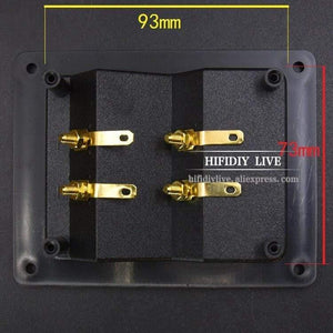 HIFIDIY LIVE Speakers Terminal Box Shell 4 Copper Binding Post (Install Hole 94x74mm)Wire Cable Connector / Speaker Junction Box