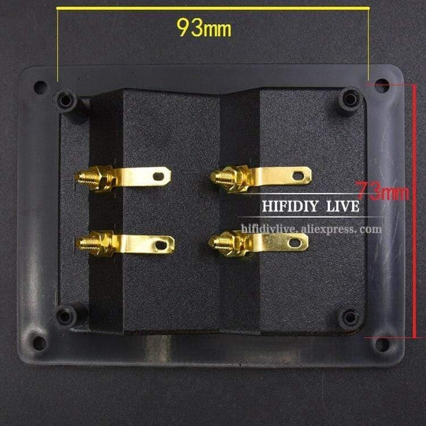 HIFIDIY LIVE Speakers Terminal Box Shell 4 Copper Binding Post (Install Hole 94x74mm)Wire Cable Connector / Speaker Junction Box