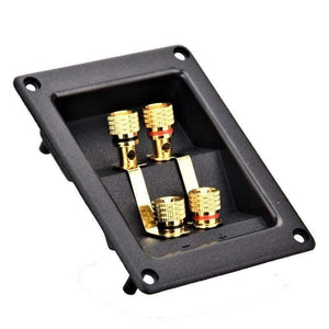 HIFIDIY LIVE Speakers Terminal Box Shell 4 Copper Binding Post (Install Hole 94x74mm)Wire Cable Connector / Speaker Junction Box