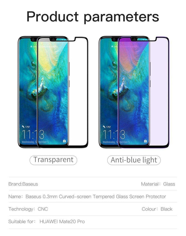 Planet Gates High Definition / For Mate 20 Baseus 0.3mm Screen Protector Tempered Glass For Huawei Mate 20 Pro Full Coverage Curved Toughened Glass Film For Huawei Mate20