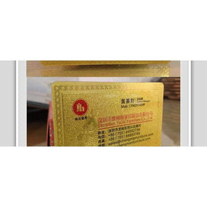 Planet Gates High-end Glossy Metallic golden plastic business card custom printing 100 cards per design