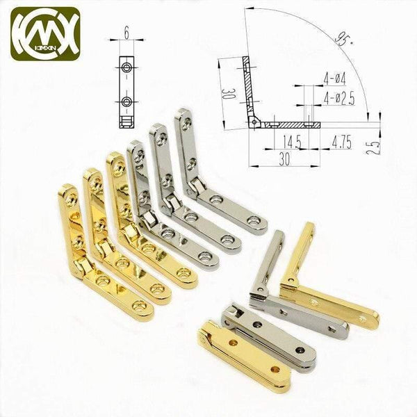 High-end Wooden Box Accessories Jewelry Box Hinge Zinc Alloy Seven-letter Hinge Screw 10 Pieces For Sale The Simple Hinge