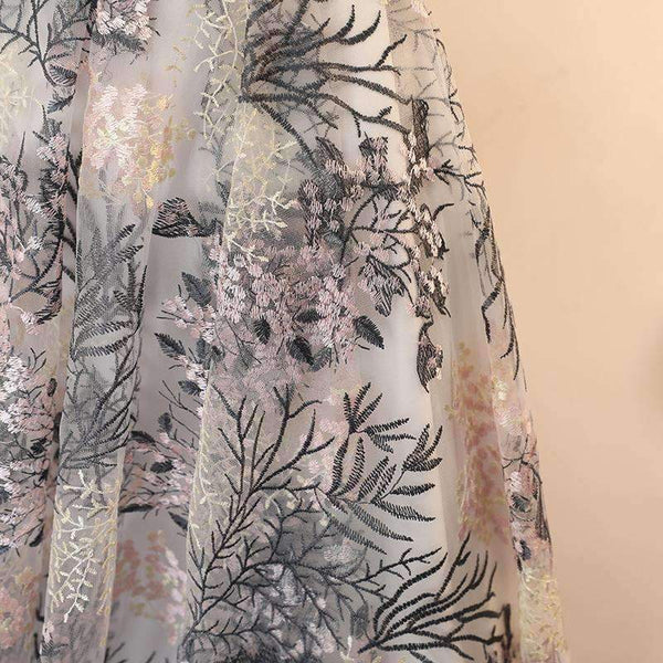 Planet Gates High Low Evening Dresses Long 2018 Elegant O-neck Half Sleeves Lace Prom Dresses For Graduation Plus Size