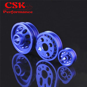 Planet Gates High Performance Light-weight Crank Pulley Fits For Nissan Z33 350Z Fairlady 350GT Skyline V35  Blue/Red
