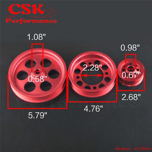 Planet Gates High Performance Light-weight Crank Pulley Fits For Toyota JZA80 V6 3.0 Blue/Red