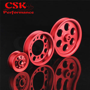 Planet Gates High Performance Light-weight Crank Pulley Fits For Toyota JZA80 V6 3.0 Blue/Red