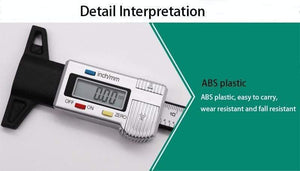 High-Precision Digital Tread Depth Gauge Tire Pressure Wear Detection Meter Measurer For Cars Trucks Tools Electronic Caliper