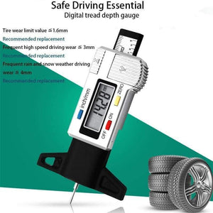 High-Precision Digital Tread Depth Gauge Tire Pressure Wear Detection Meter Measurer For Cars Trucks Tools Electronic Caliper