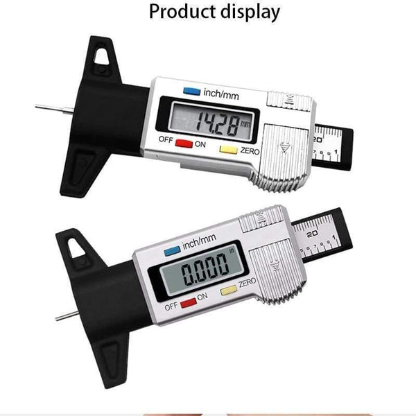 High-Precision Digital Tread Depth Gauge Tire Pressure Wear Detection Meter Measurer For Cars Trucks Tools Electronic Caliper