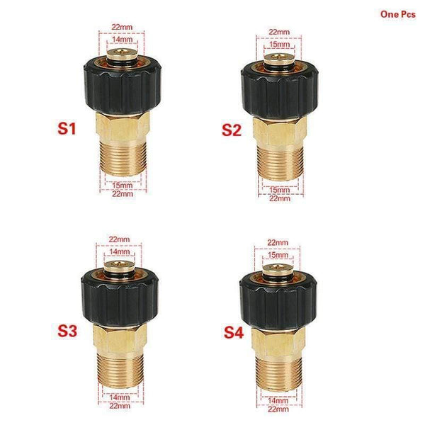 High Pressure Washer Adapter Foam Lance Adapter M22 * 14mm M22* 15mm Male Thread Garden Hose Pressure Washer Accessories