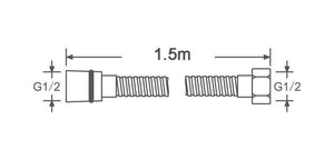 High Quality 1.5M Shower Hose Matt Black Shower Hose Gold Shower Hose Rose Gold Shower Hose SUS Polished Shower Hose