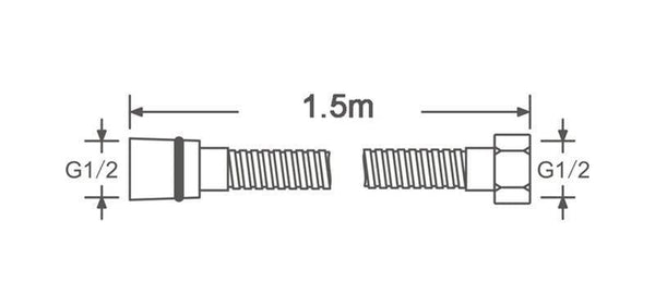 High Quality 1.5M Shower Hose Matt Black Shower Hose Gold Shower Hose Rose Gold Shower Hose SUS Polished Shower Hose