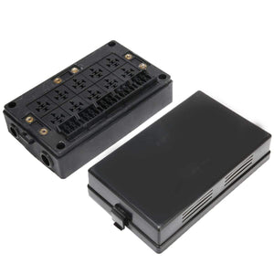 High Quality Automotive Marine 18 Way Blade Fuse Holder with10 Way Relay Socket Box Block Dust-proof Fuse Relay Holder