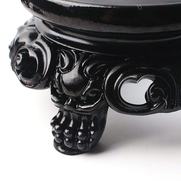 Planet Gates High Quality Black Resin Pedestal Crystal Sphere Base Support Caved Foundation Ball Holding