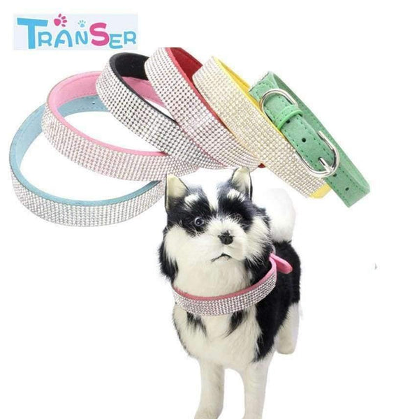 Planet Gates High quality Bling Dog Collar Sparkly Rhinestone Studded Small Medium Dog Adjustable Collar Pet Product 11Jan12