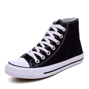 Planet Gates High Quality Classic Women Canvas Shoes 2018 new autumn High Top Flats Women Vulcanized Shoes Factory Outlet Female Casual Shoes