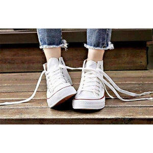 Planet Gates High Quality Classic Women Canvas Shoes 2018 new autumn High Top Flats Women Vulcanized Shoes Factory Outlet Female Casual Shoes