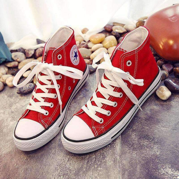 Planet Gates High Quality Classic Women Canvas Shoes 2018 new autumn High Top Flats Women Vulcanized Shoes Factory Outlet Female Casual Shoes