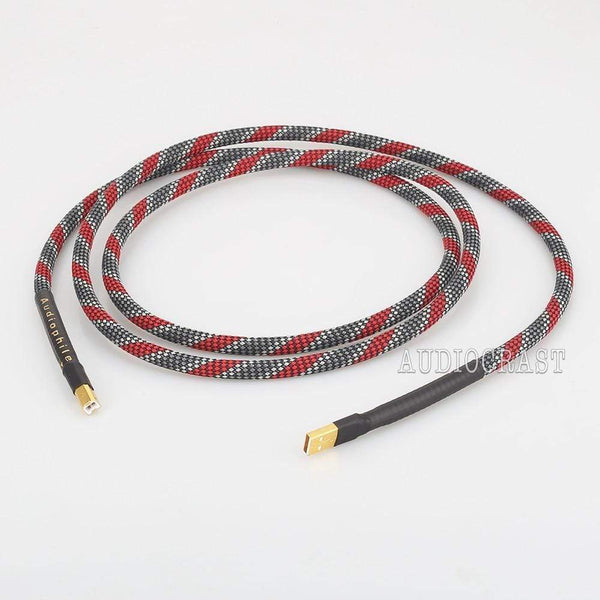 Planet Gates High Quality Hi-End A26 OCC silver plated USB audio cable data USB cable DAC USB hifi cable A-B usb cable