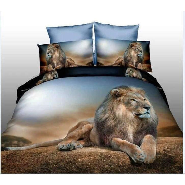 Planet Gates High quality luxury 3d Tiger wolf bedding set western style Home textiles bed linen quilt cover pillowcase bedspread