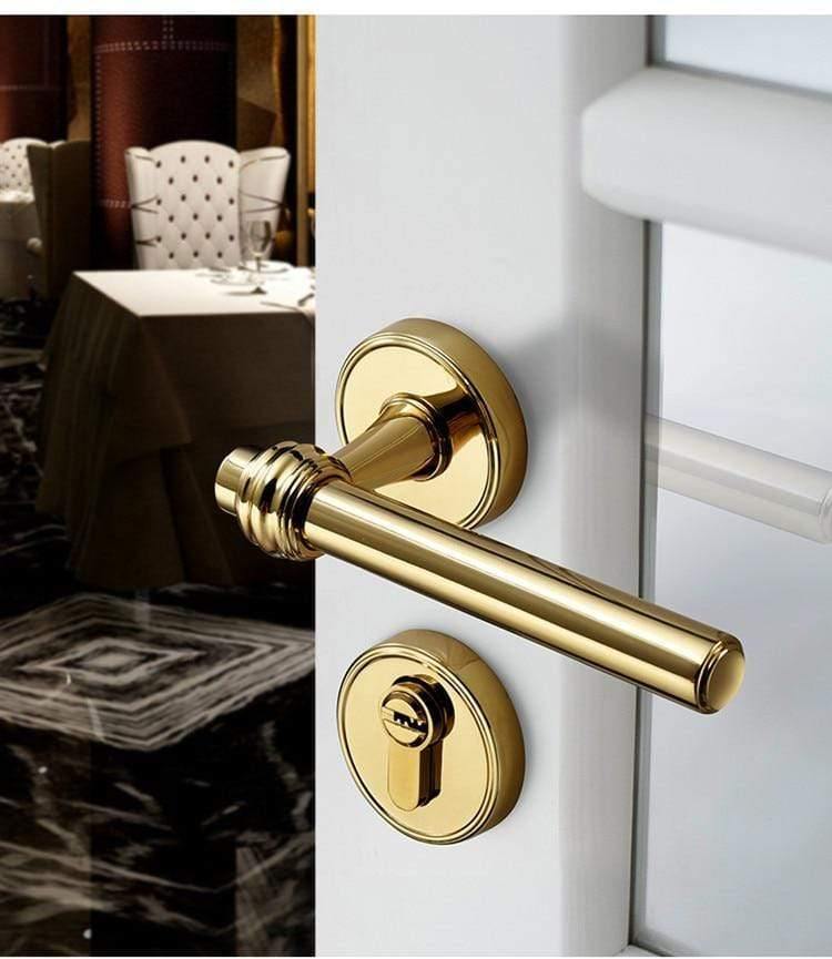 High Quality Modern Gold Interior Door Handle Door Lock Door Hardware