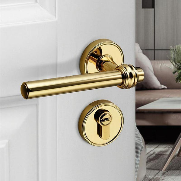 Planet Gates High Quality Modern Gold Interior Door Handle Door Lock Door Hardware Handles for Interior Door